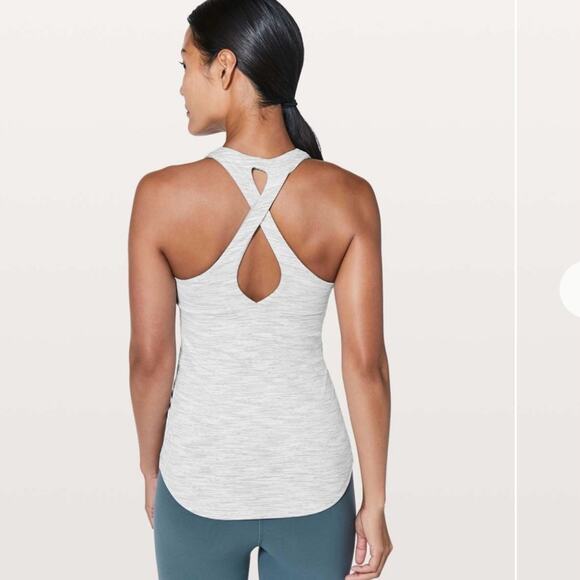 Lululemon Sweat Reps 2 In 1 Tank in Wee Are From Space Nimbus Battleship padding - Picture 2 of 10